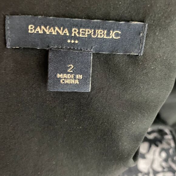 Banana Republic Gray Black Abstract Linen Blend Sheath Dress - Picture 4 of 6